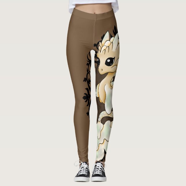 Vintage Lace Dragon Leggings (Front)