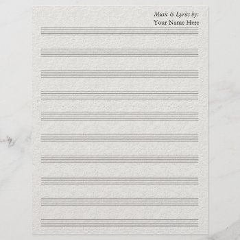 Vintage Lace Emboss Blank Sheet Music 10 Stave by GranniesAttic at Zazzle