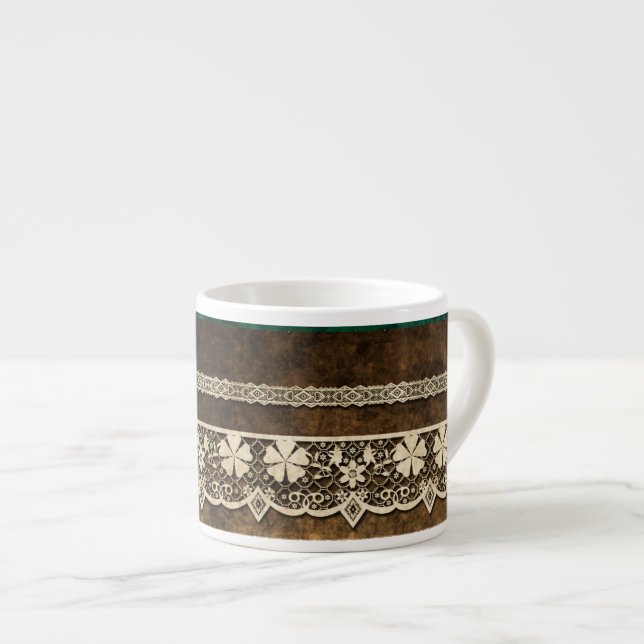 Vintage lace espresso cup (Front Right)