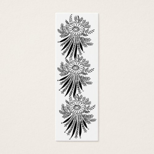 Vintage Lace Flowers Reversible Bookmarks Business Card Templates