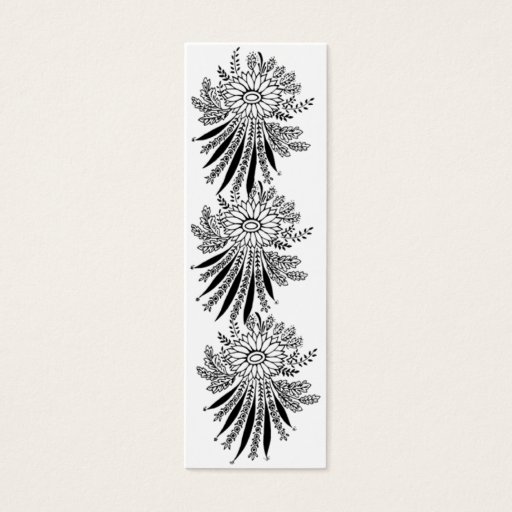 Customizable Vintage Lace Flowers Reversible Bookmarks Business Card Templates