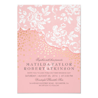 pink invitation card