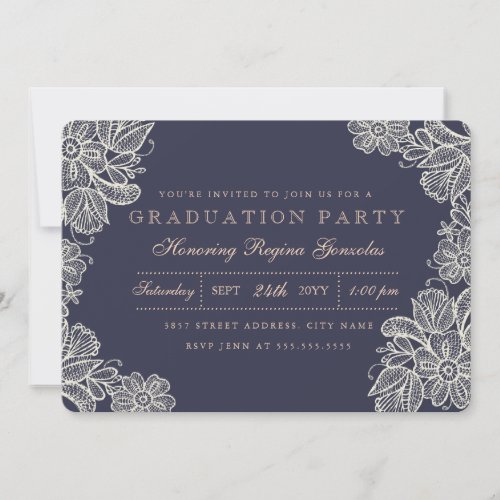 Vintage Lace Graduation Card