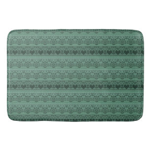 Vintage lace green openwork for decoration bath mat
