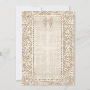 Vintage Lace Invitation by CuteLittleTreasures at Zazzle