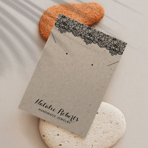 Vintage Lace Jewelry Earring Necklace Display