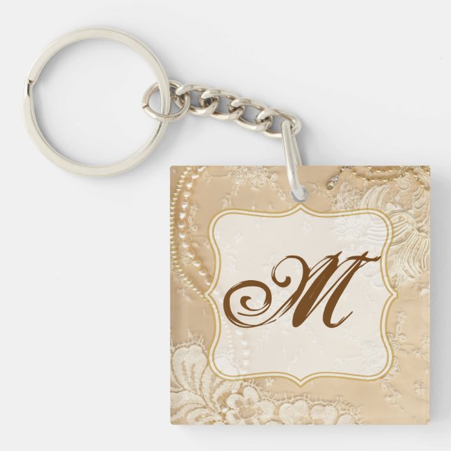 Vintage Lace Jewelry Victorian Key Chain (Front)