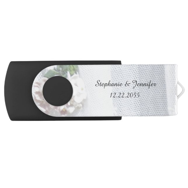 Vintage Lace LGBTQ, Name, USB Flash Drive (Front)