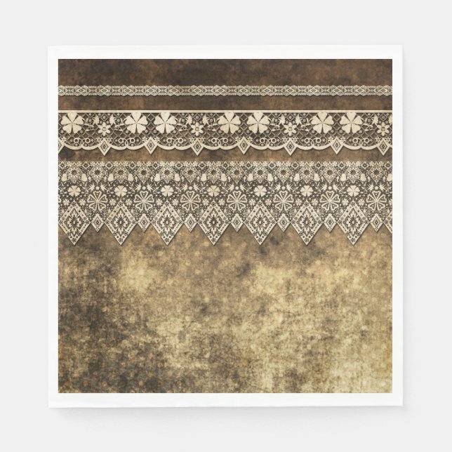 Vintage lace paper plate napkins (Front)