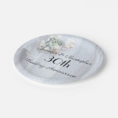 Vintage Lace Paper Plates 30th Wedding Anniversary (Angled)