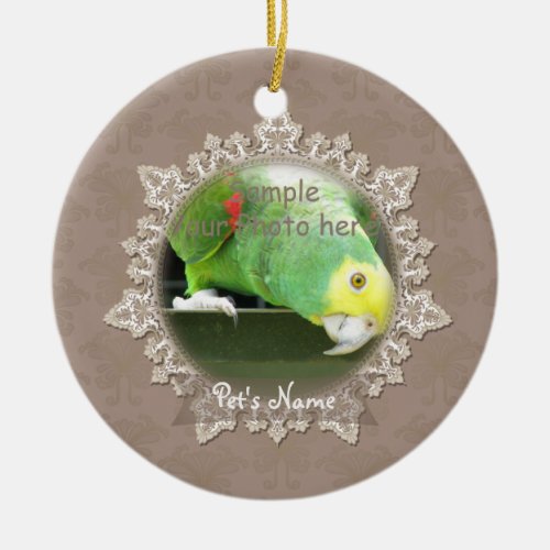 Vintage Lace Pet Bird Memorial Ornament