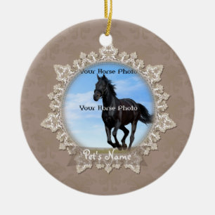 Vintage Lace Pet Horse Memorial Ornament
