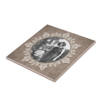 Vintage Lace  Photo Template Tile by UTeezSF at Zazzle