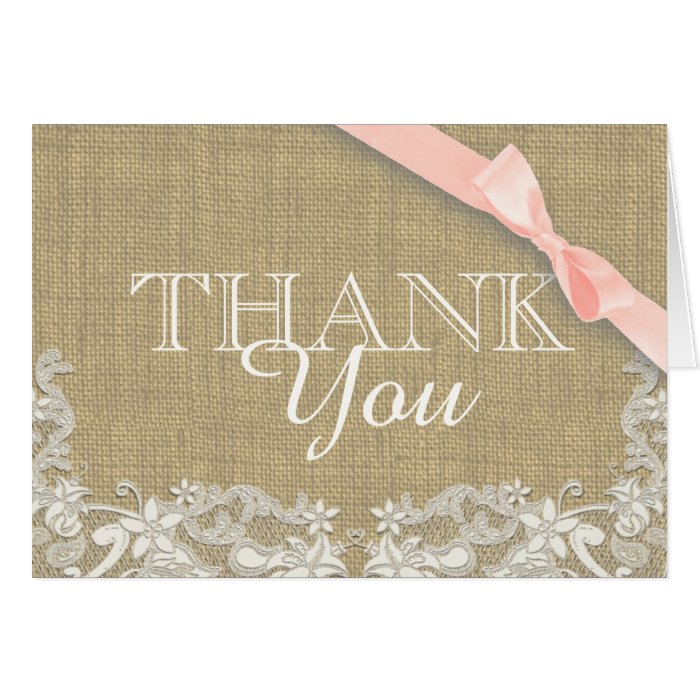 Vintage Lace Pink Baby Shower Thank you Card | Zazzle