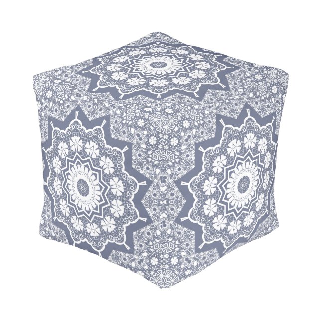 Vintage lace pouf (Angled Back)