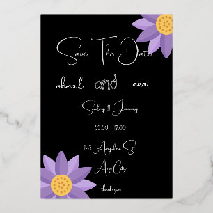 "Vintage Lace Romance Wedding Cards" Foil Invitation