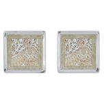 Vintage Lace Silver Cufflinks at Zazzle