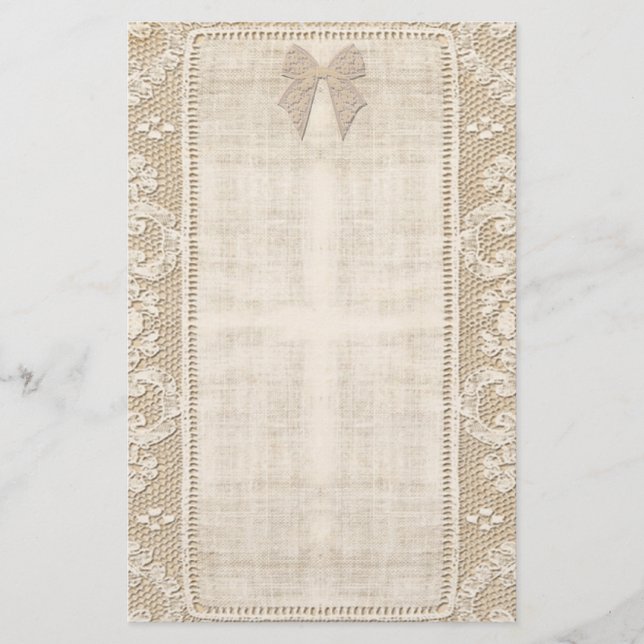 Vintage Lace Stationery (Front)