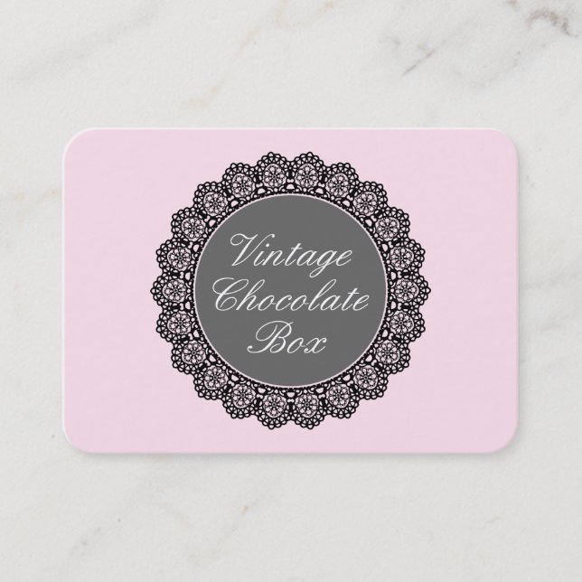 Vintage Lace Template V01 Business Card (Front)