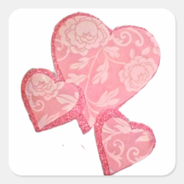 Vintage Lace Trio Square Sticker (Front)