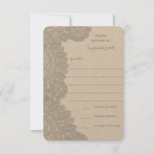 Vintage Lace Wedding RSVP