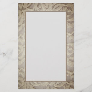 Vintage Lace Wedding Scrapbook Stationery Paper