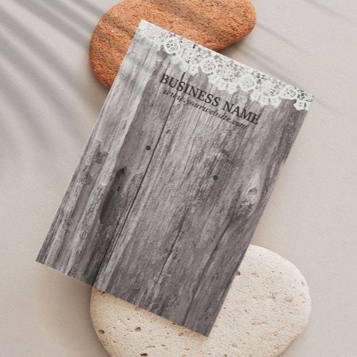 Vintage Lace &amp; Wood Earring/Jewelry Display Cards Business Card