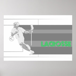 vintage lacrosse full field stripe poster