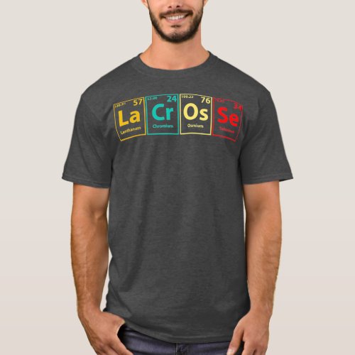 Vintage Lacrosse Lover Periodic Table of T_Shirt