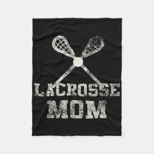 Vintage Lacrosse Mom Fleece Blanket