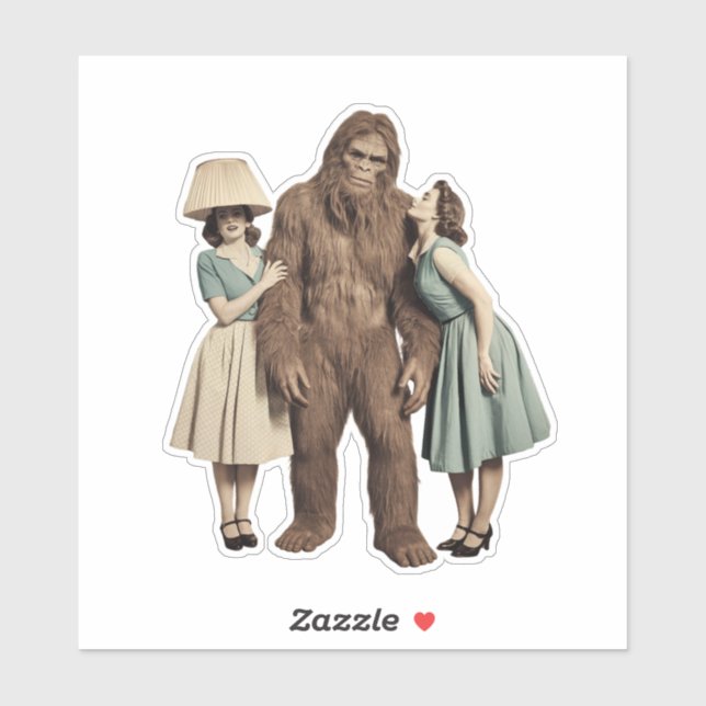 Vintage Ladies and Sasquatch Sticker (Sheet)