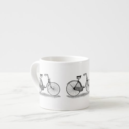 Vintage Ladies Bicycle Espresso Cup