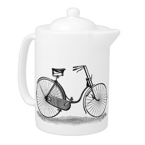 Vintage Ladies Bicycle Teapot