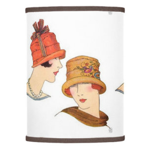 Vintage Ladies Fashion Hats Lamp Shade