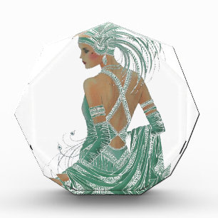 Vintage Ladies Going Green Art Print Acrylic Award