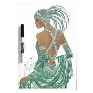 Vintage Ladies Going Green Art Print Dry-Erase Board