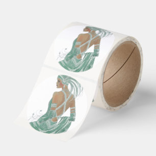 Vintage Ladies Going Green Art Print Sticker Roll