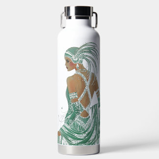 Vintage Ladies Going Green Art Print Water Bottle