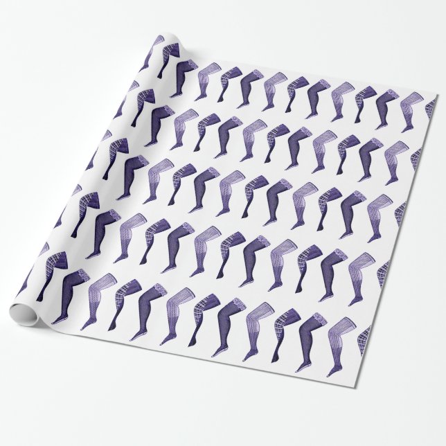 Vintage Ladies Hosiery Wrapping Paper (Unrolled)