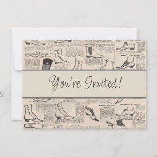 Vintage Ladies' Shoes Catalog - 1900s Fashion Invitation