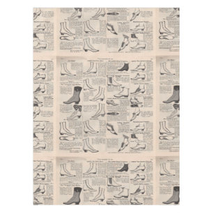 Vintage Ladies' Shoes Catalog - 1900s Fashion Tablecloth