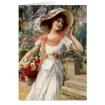 Vintage Lady - A Walk In The Garden  by AsTimeGoesBy at Zazzle