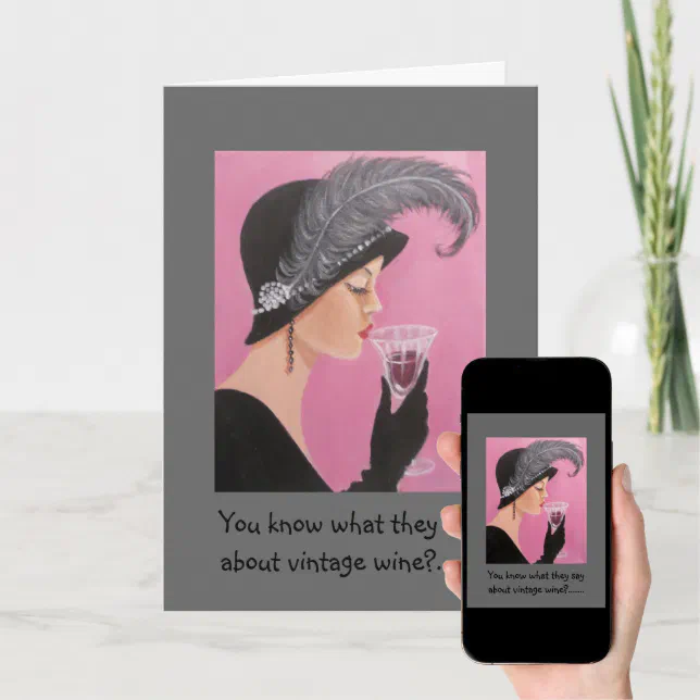 Vintage Lady Birthday Card | Zazzle
