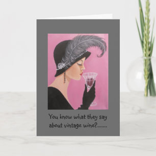 Vintage Lady Birthday Card