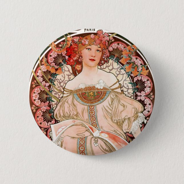 Vintage lady button (Front)
