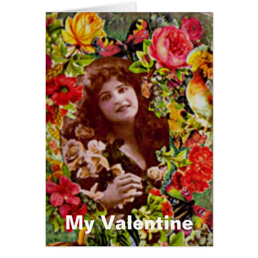 Vintage Lady Cameo in Roses Cards (Front)