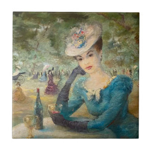 Vintage Lady Ceramic Tile