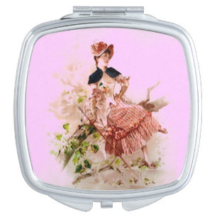 Vintage Lady Compact Mirror