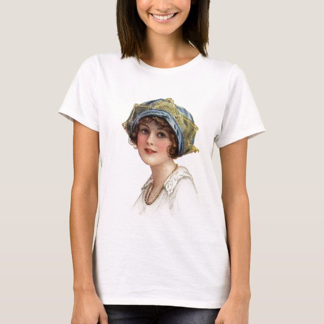 Vintage Lady Coronet and Lace T-shirt (Front)