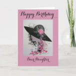 Vintage Lady/ Daughter card<br><div class="desc">Original acrylic painting of a stylized and vintage lady portrait by Dian... ... ... A beautiful,  feminine and sentimental card for a parent to send to her daughter. Inside is a tender and lovely that "will touch one's heart.</div>